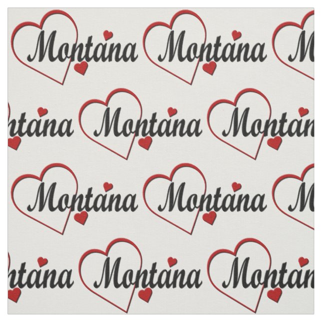 Tissu I Love Montana Hearts (Échantillon)