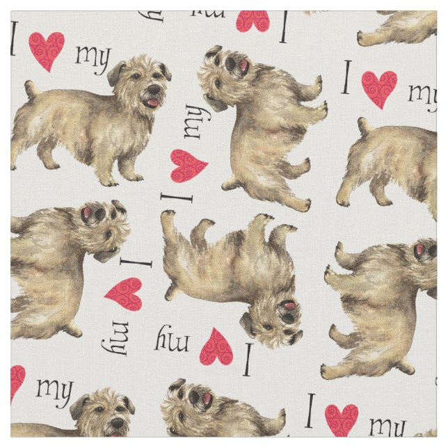 Tissu I Love my Glen of Imaal Terrier (Fermer)