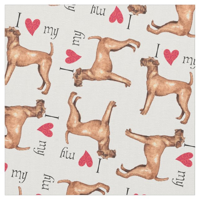 Tissu I Love my Irish Terrier (Fermer)