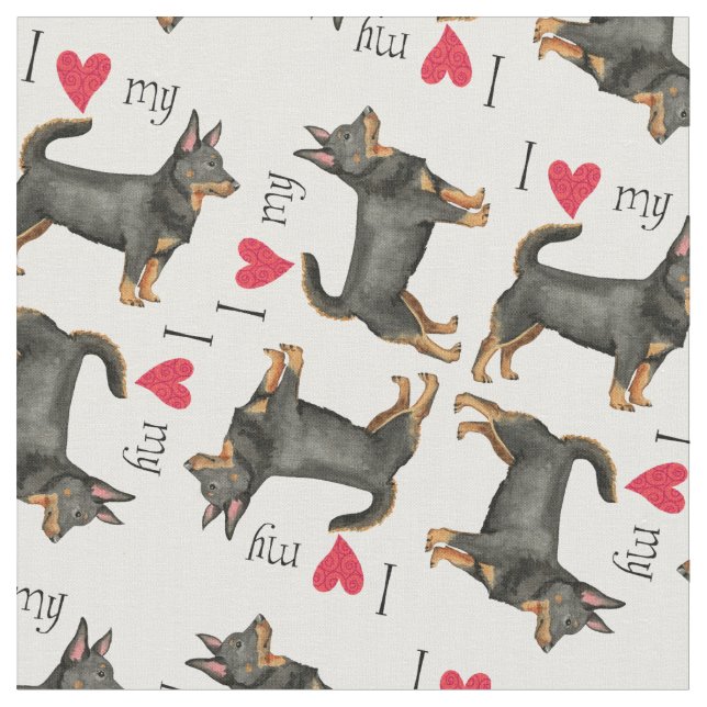 Tissu I Love my Lancashire Heeler (Fermer)