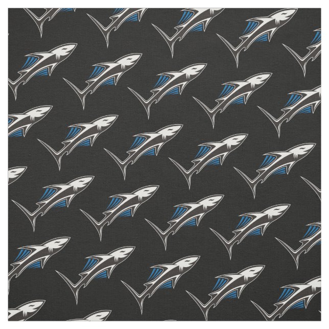 Tissu Icône tribale de requin 1 Motif (Échantillon)