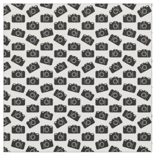 Tissu Icônes de caméra Photographie Motif PERSONNALIS