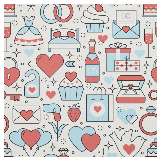 Tissu Icônes mariages (Échantillon)