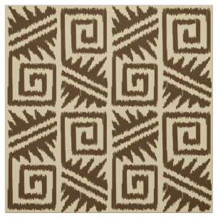 Tissu Ikat Aztec - Brown et beige