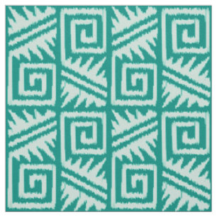 Tissu Ikat Aztec - Vert marin