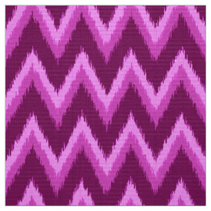 Tissu Ikat Chevron Stripes - Améthyste violet et violet