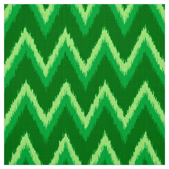 Tissu Ikat Chevron Stripes - Pin et Lime Green (Échantillon)