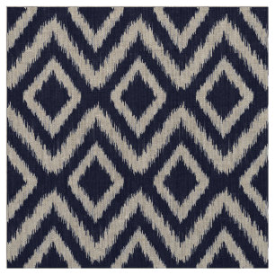 Tissu Ikat Chevron, tribu bleue de la Marine