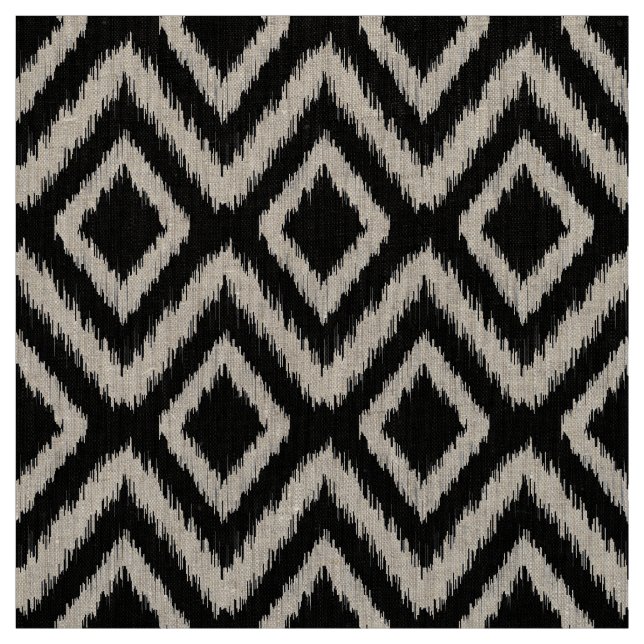 Tissu Ikat Chevron, tribu noire (Échantillon)