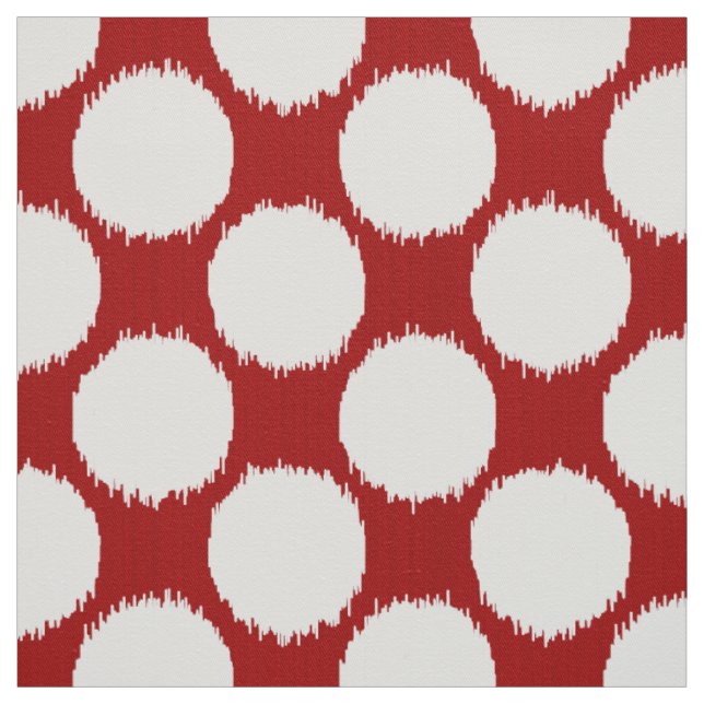 Tissu Ikat géant pointille, les points blancs sur (Échantillon)
