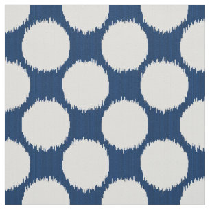 Tissu Ikat géant pointille, les points blancs sur le