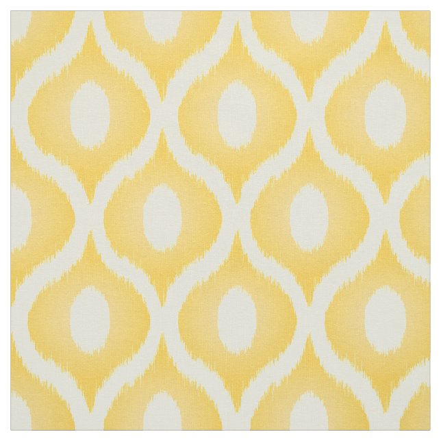Tissu Ikat jaune design marocain (Échantillon)