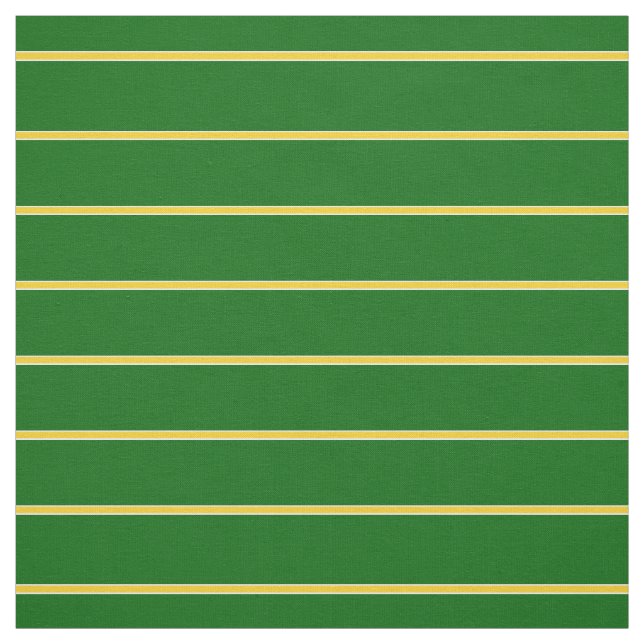 Tissu Île vert/or/blanc pin rayé design/motif (Échantillon)