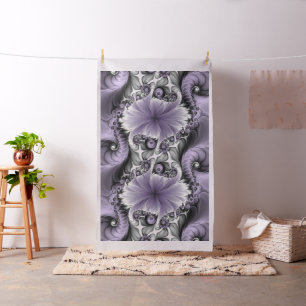 Tissu Illusion de lilas Art floral abstrait fractal Fant