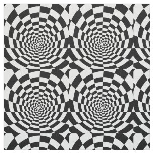Tissu Illusion optique à damiers motif spatial