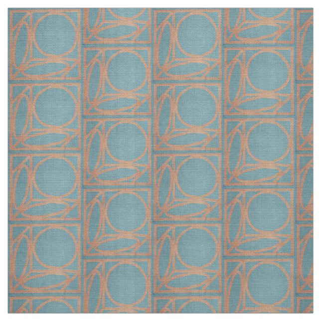 Tissu Illusion optique d'artisan (batiste et cannelle) (Échantillon)