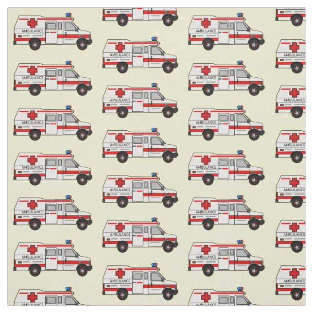 Tissu Illustration d'ambulance (Échantillon)