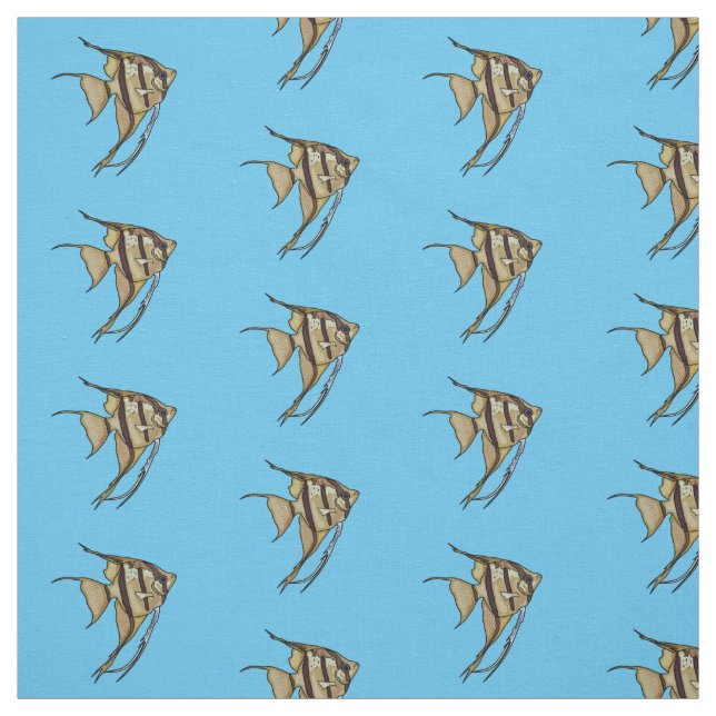 Tissu Illustration d'angelfish (Échantillon)
