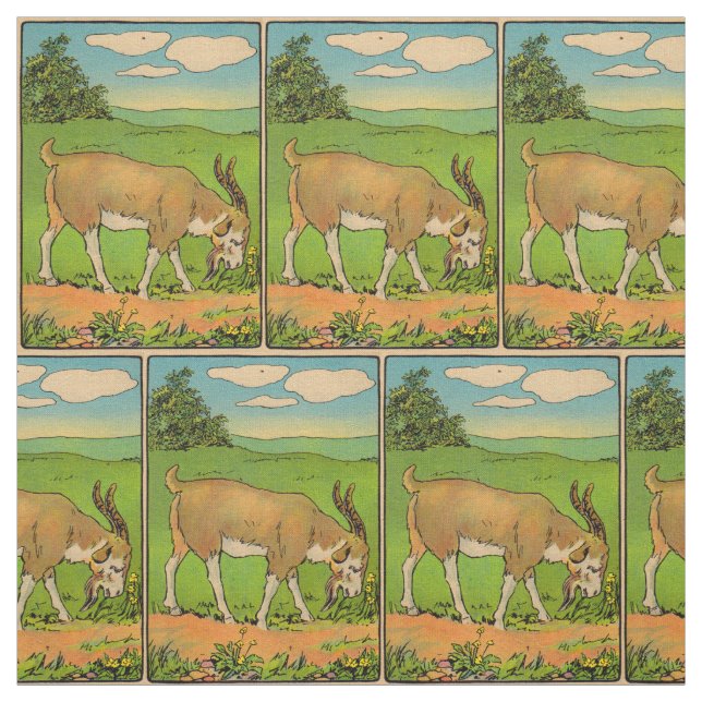 Tissu Illustration de billygoat 1914 (Échantillon)