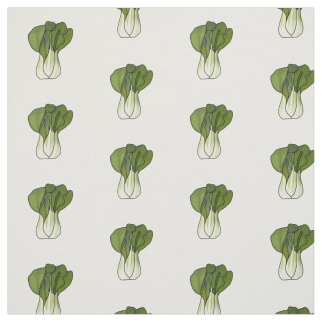 Tissu Illustration de Bok choy (Échantillon)