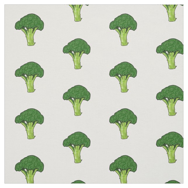 Tissu Illustration de Broccoli (Échantillon)