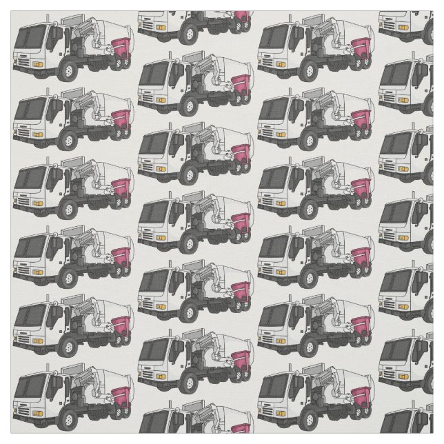 Tissu Illustration de camion à ordures (Échantillon)