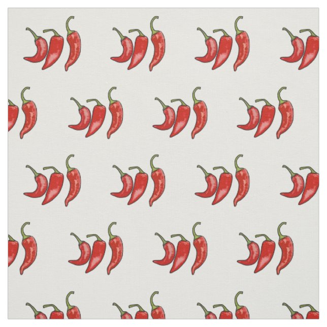 Tissu Illustration de chili (Échantillon)
