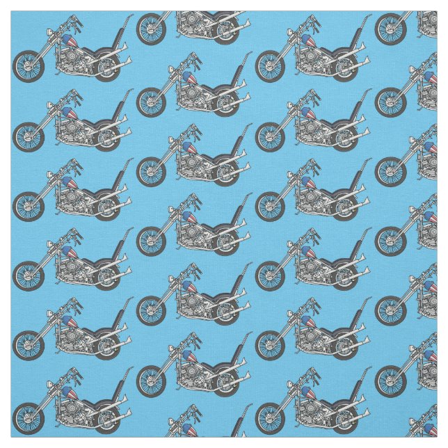 Tissu Illustration de Chopper Motorcycle 1950 (Échantillon)