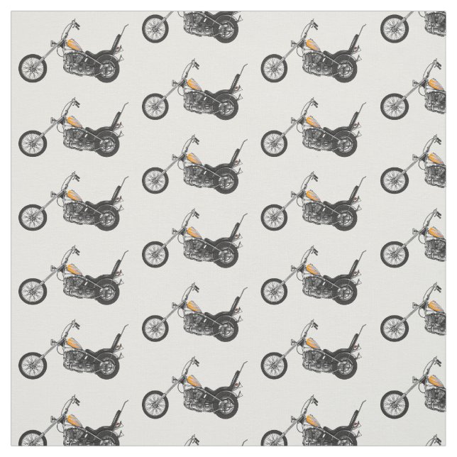 Tissu Illustration de Chopper Motorcycle 1950 (Échantillon)