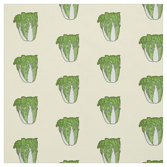Tissu Illustration de chou chinois (Échantillon)