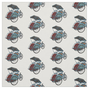 Tissu Illustration de cyclo-pousse