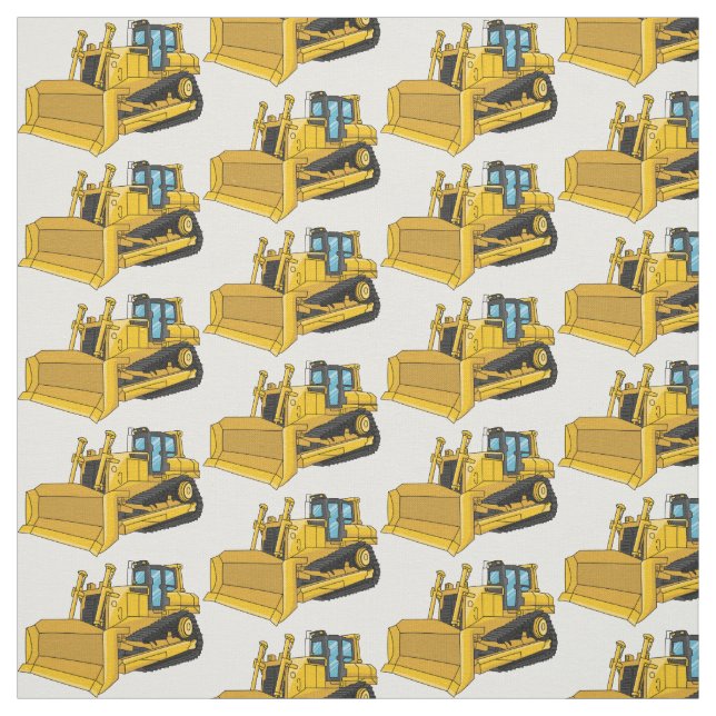 Tissu Illustration de dessin animé Bulldozer (Échantillon)