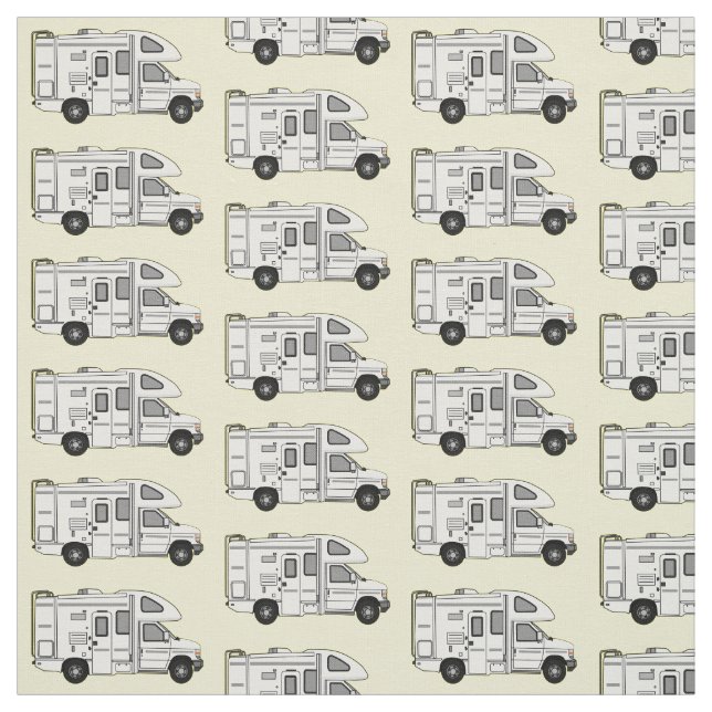 Tissu Illustration de dessin animé Campervan (Échantillon)