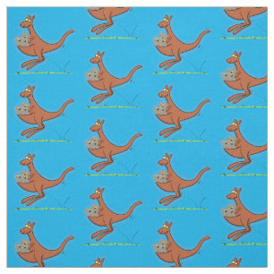 Tissu Illustration de dessin animé Cute kangaroo et koal