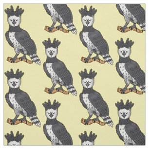 Tissu Illustration de dessin animé d'aigle harpie