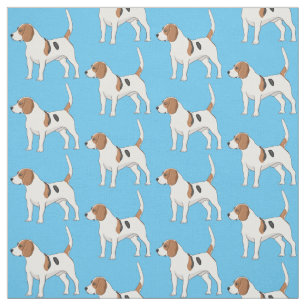 Tissu illustration de dessin animé de chien Beagle 