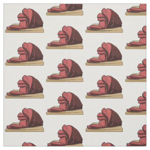 Tissu Illustration de dessin animé de jambon