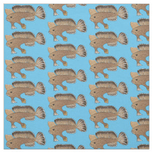 Tissu Illustration de dessin animé de poisson-bourdon