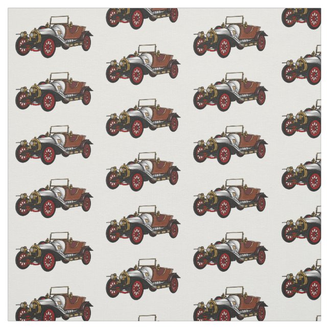 Tissu Illustration de dessin animé de voiture classique  (Échantillon)