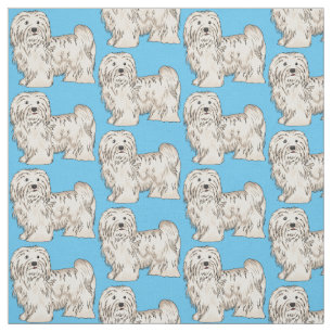 Tissu Illustration de dessin de chien de Havan