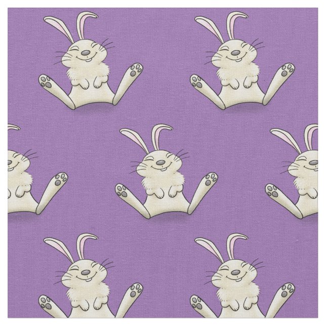 Tissu Illustration de dessin de lapin lapin mou (Fermer)