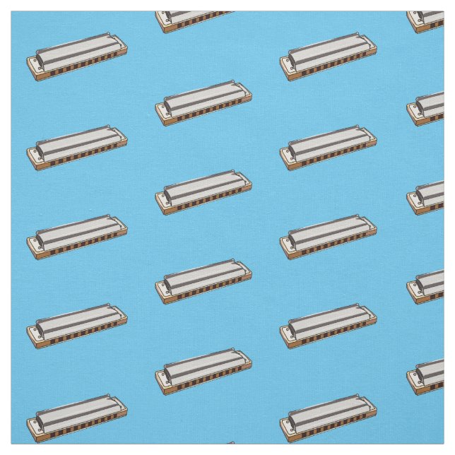 Tissu Illustration de dessin d'Harmonica (Échantillon)