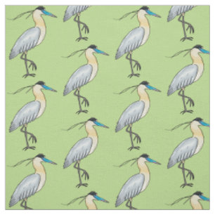 Tissu Illustration de dessin d'oiseau de héron plafonné