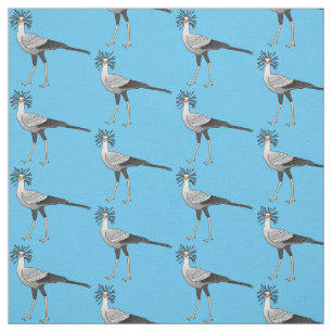 Tissu Illustration de dessin du secrétaire pour oiseaux