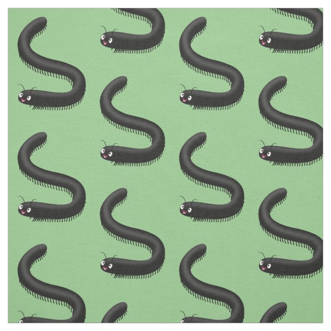 Tissu Illustration de dessin mignon millipede (Échantillon)