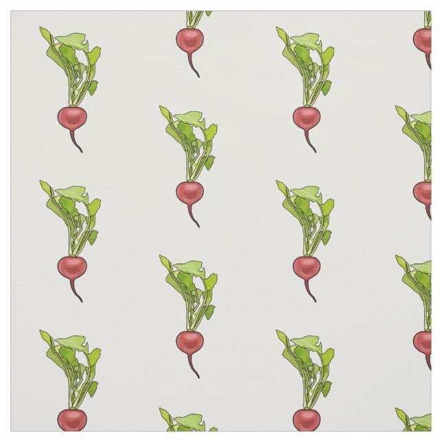 Tissu Illustration de dessin Radish (Échantillon)