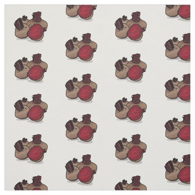 Tissu Illustration de dessin sur la betterave (Échantillon)