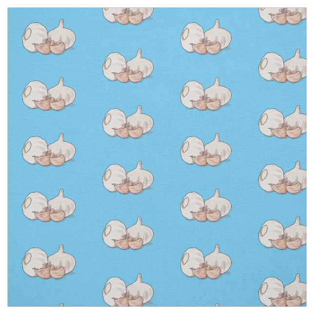 Tissu Illustration de dessin sur l'ail (Échantillon)