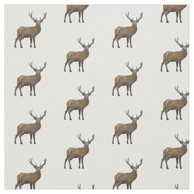 Tissu Illustration de dessin sur le cerf (Échantillon)