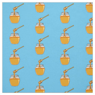 Tissu Illustration de dessin sur le miel